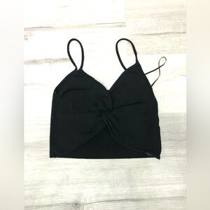 Zara Black Twist Crop Top